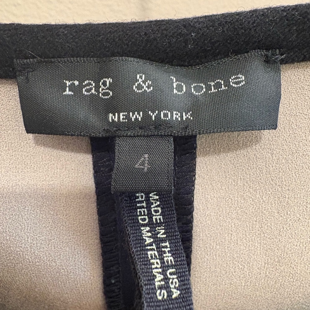 NWOT Rag & Bone Prospect Zip Up Front Satin Wool Paneled Sheath Dress Women’s 4 - Picture 9 of 12